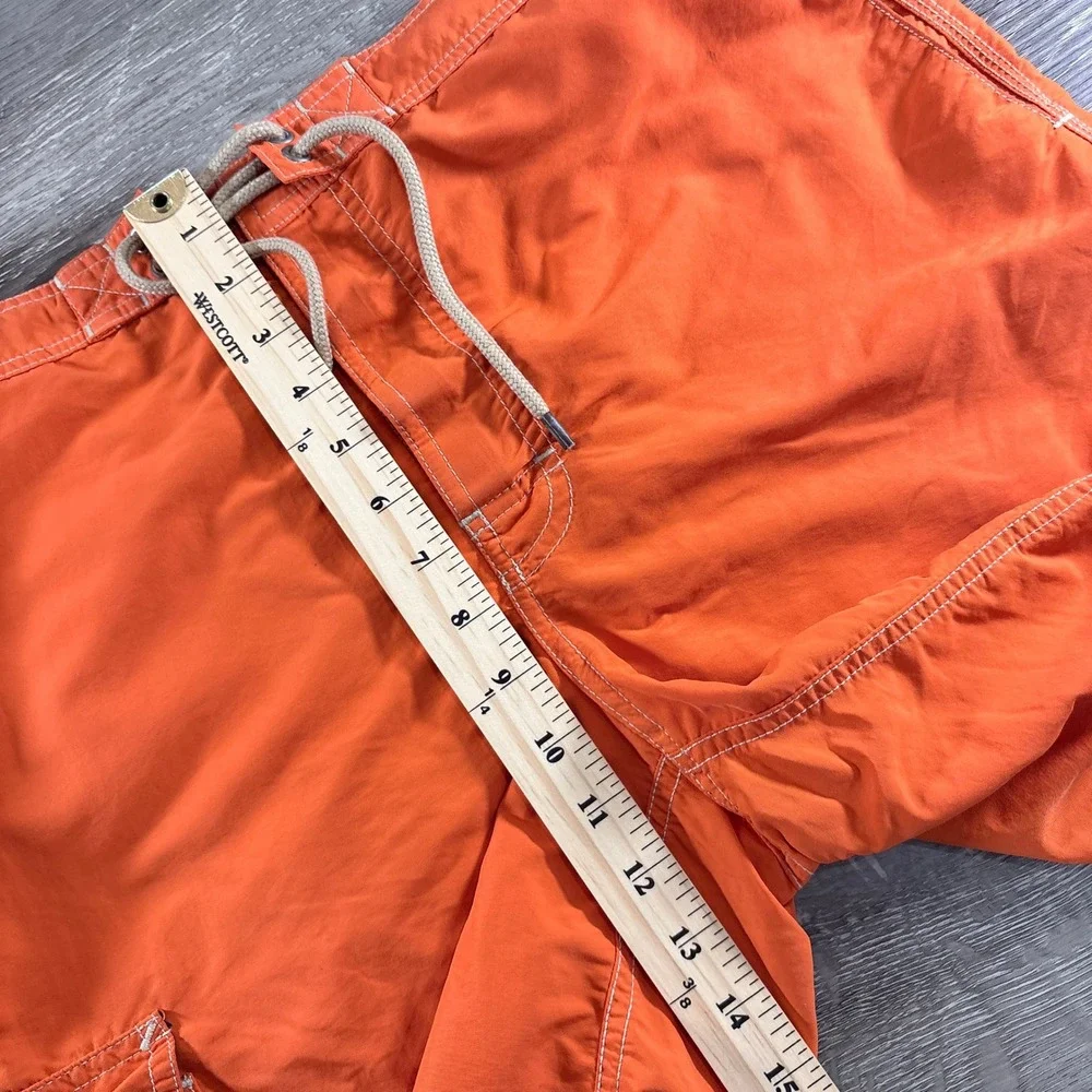 Polo‎ Ralph Lauren Mens Orange Cargo Swim Trunks Board Shorts Medium Drawstring